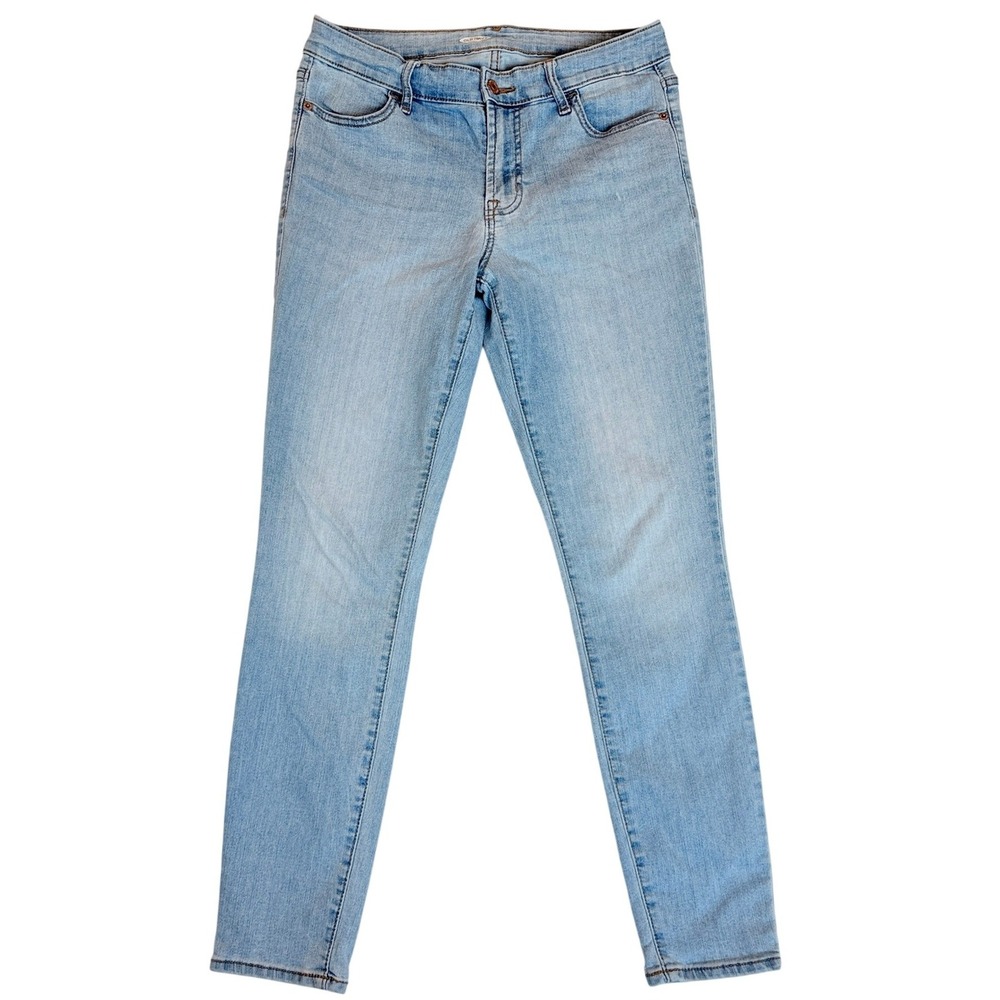 Old Navy Super Skinny Jeans Women 30" Light Blue Denim Low Rise